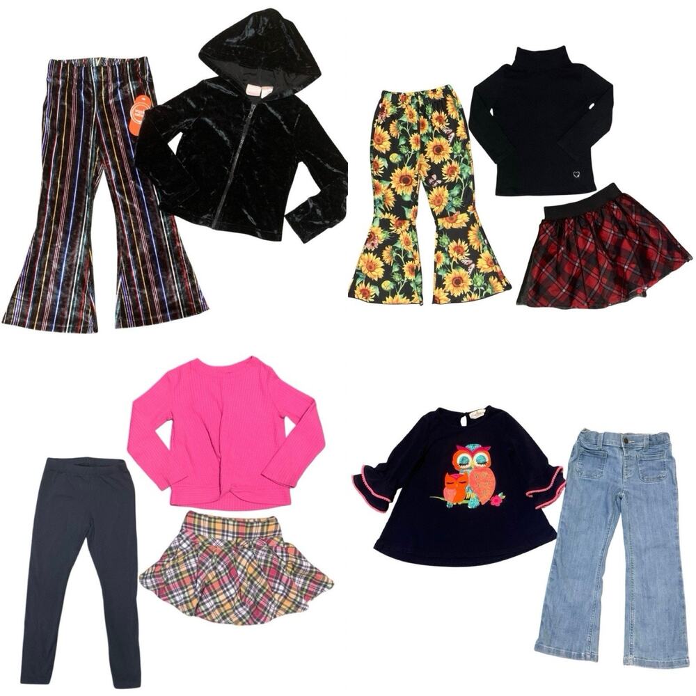 Girls Size 4-5 Fall Winter Clothing Lot 10 Pc Gap Gymboree Cat & Jack Flare Pant